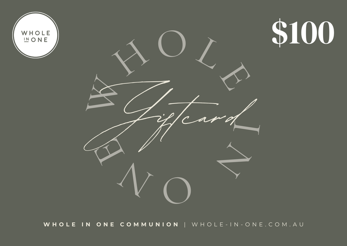 Whole In One Communion e-Gift Card